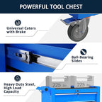 5-Drawer Metal Rolling Tool Chest with Wheels,Tool Storage Cabinet with Locking System，Toolbox with Wheels for Garage, Warehouse, Workshop, Repair Shop