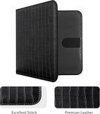 CoBak Car Registration and Insurance Holder - Small and Lightweight Vehicle Glove Box Car Organizer, Auto Truck Comparment Accessories Case for Essential Document, Driver License (Croco Black)