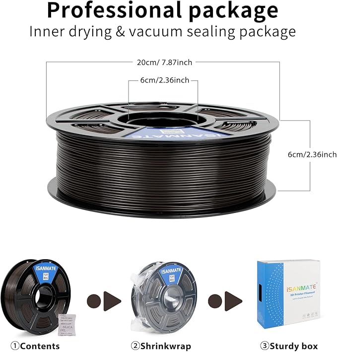 iSANMATE ASA Filament 1.75mm Chocolate Brown 1KG, UV & Weather Resistant 3D Printer Filament Perfect for Outdoor Functional Parts, for Bambu Lab 3D Printers,AMS,AMSLite, 1kg Spool (2.2lbs)