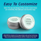 100 Custom Vinyl Stickers - Upload Your own Image, Text, Design, Logo - Personalized Logo Labels for Handmade, Packaging, Bottle, Jars, Candle, Brand Stickers (Mint, 3x3)