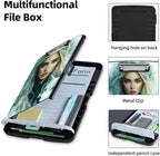 Clipboard with Storage Box & Pen Holder,Heavy Duty Clip Boards 8.5x11 for Nursing,High Capacity,School & Office Supplies,Wolf Spirit