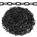 82FT Black Plastic Chain Barrier - 1.5 Inch Link Weatherproof Safety Chain for Crowd Control, Parking Lot, Queue Line, Driveway & Halloween Decor
