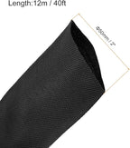MECCANIXITY Braided Cable Sleeves Heat Shrinkable Fabric Sleeving, 2" 40ft Black 2:1 Ratio Heat Shrinkable Cord Protector for Harness Cable, Network Cable Protection, Cable Management