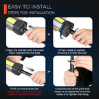 Rechargeable Camping Light with Stand 54" 3 LED Lamp Heads Detachable Tripod, 6000mAh 2000 Lumen Dimmable, Magnetic Emergency Flashlight, Outdoor Indoor Jobsite Workshop,Portable Cordless