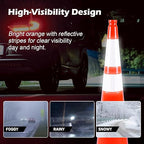 360 Pack 36" Orange Traffic Cones with Black Base – Large Bulk Road Safety Cones for Construction, Commercial, and Event Use (360, Orange, 36 Inch)
