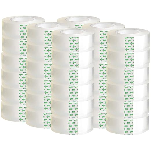 36 Pack Clear Tape Transparent Tape Refills Rolls Each Roll 3/4 x 1000 Inches, 1 inch Core, for Office, Home, School