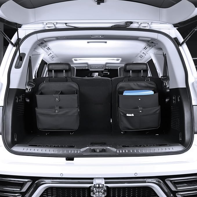 Car Seat Organizer，Universal Fit for Front & Back Seats-Hanging Letters/Legal Folders/Laptops and Tablets，Compatible with Cars, Trucks, and Vans
