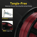 FLASHFORGE Rapid PETG Filament 1.75mm Metallic Red, Max 600mm/s High Speed Printing, 3D Printer Filament 1kg Spool, Dimensional Accuracy +/- 0.02mm, Fits Most 3D Printers