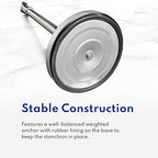 New Star Foodservice 1028911 Stanchions, 36-Inch Height, 6.5-Foot Retractable Belt, Set of 2, Hazard Belt Pattern