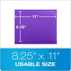 Quality Park Bubble Mailers, 8.25" x 11", Purple Poly Mailers, Padded Envelopes, Shipping Bags, Water Resistant, Self Seal, 25 Per Box (QUA85905)