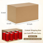 Eupako 11x6x6-Small-Shipping-Boxes-30-Pack-Brown-Corrugated-Box-Mailers, Cardboard Boxes for Packaging Small Business, Mailing