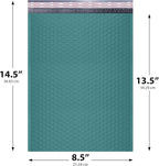 Green Poly Bubble Mailers 8.5x14.5 inch #3 | Self Seal Padded Envelopes | Cushioned Bubble Mailer | Usable Size 8.5x13.5 | WaterProof | Lightweight mailing Shipping Bags | 100 Pack Bulk