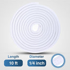 Nilight Cable Sleeve,10ft-1/4inch Cord Management Sleeves, Braided Sleeving, Split Self Wrapping Wire Loom for Computer Electrical Automotive Harness Protector Organizer, White