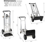 COSCO 4-in-1 Folding Series Hand Truck with Flat-Free Wheels