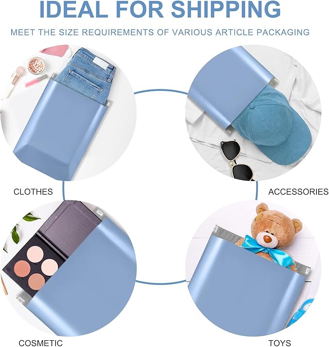 Metronic Poly Mailers 10x13 1200 Pack, Small Shipping Bags for Clothing with Strong Adhesive, Shipping Envelopes Mailers Poly Bags for Small Businesses, Waterproof Packages Bags Blue
