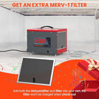 Abestorm 70 Pints Crawl Space Dehumidifiers, Compact Portable Commercial Dehumidifier Up to 1,000 sq. ft. Auto Defrost, Memory Starting Crawlspace dehumidifiers