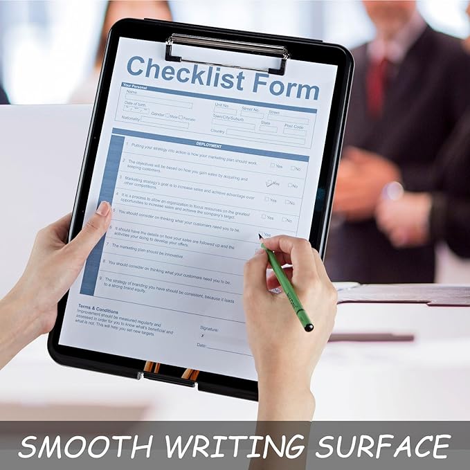 Clipboard with Storage, High Capacity Plastic Storage Clipboard with Pen Holder for Women Teachers Work, School & Office Supplies, Cute Pattern Decorative Clipboards, Colorful Skeleton