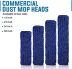 Kleen Handler 18 inch Microfiber Dust Mop | Small Washable Commercial Mop Head Replacement, Pack of 3