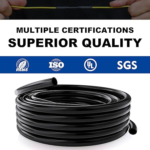 3/16" Heat Shrink Tubing, 65FT Marine Grade 3:1 Shrink Ratio Shrink Tubing, Adhesive Lined Heat Shrink Tube, 3/16 Waterproof Shrink Tube for Wires Home Automotive-Black