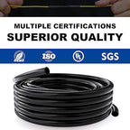 1/4" Heat Shrink Tubing, 65FT Marine Grade 3:1 Shrink Ratio Shrink tubing, Adhesive Lined Heat Shrink Tube, 1/4 Waterproof Shrink Tube for Wires Home Automotive-Black