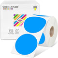2 inch Dot Stickers Labels Circle Garage Sale Sticker 750Pcs Round Thermal Printer Stickers Printable Writable Price Labels for Yard Sale, Fluorescent Blue