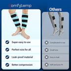Comfytemp Extra Large Calf Shin Splint Ice Packs for Injury Reusable Gel, FSA Eligible HSA, Knee Cold Pack, Hot Cold Compress Sleeve for Swelling, Tendonitis, Elbow, Leg, After Surgery Gift, 2 Pcs