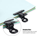 40 Pack Metal Clips 0.87 Inch Small Bull Binder Paper Clips for Picture Photo Crafts Food Bags Home Office Supplies(Black)