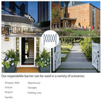 GYMTIME Expandable Metal Barricade, Portable Safety Barrier with Casters, Flexible Mobile Barrier Gate, Adjustable Temporary Fence for Garden Indoor,Airport,School, 8 Feet, Blue