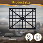 Cargo Net for Pickup Truck Bed, Heavy Duty 1100 lbs Capacity, Adjustable Cam Buckles & S-Hooks, Thick Herringbone Nylon, with Drawstring Storage Bag for Trailers and Trucks (66" x 50")