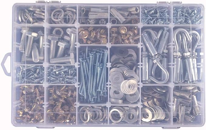 Plastic Organizer Container Box 36 Compartments Jewelry Storage Box with Adjustable Dividers (3 Pack)