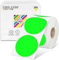 2 inch Dot Stickers Labels Circle Garage Sale Sticker 750Pcs Round Thermal Printer Stickers Printable Writable Price Labels for Yard Sale, Fluorescent Green