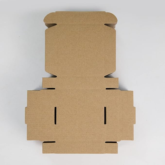 50 Pack 4x4x1 Inches Small Shipping Boxes, Brown Corrugated Cardboard Boxes, Moving Mailing Packing Box