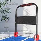 Heavy Duty Platform Truck Cart with Brake Wheels & Foldable Fences 1300lbs Capacity Flatbed Cart for Moving and Transport 36"x24" Moving Dolly for Warehouse/Industrial/Home, Blue
