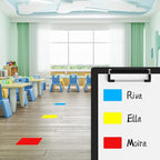 Rectangle Labels Sticker 3×5 Inch Vinyl Floor Stickers Color Coding Name Tags Roll Removable 200 PCS, Red