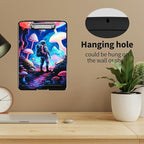 A4 Clipboards,Heavy Duty Waterproof Nursing Plastic Folder Clipboard with Storage Clip Boards,File Folder Storage Box Clipboard Case for Teacher,Doctor,Offices,Astronaut Under Mushroom