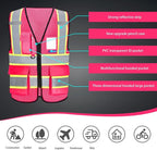 AYKRM 11 color High Vis Reflective Safety Vest for Women Men Security Pocket Zipper