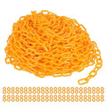 PATIKIL Plastic Chain Links, 100 Foot Safety Barrier Chain Yellow for Crowd Control, Queue Line, Parking, Fence, Gate, Concert, Construction Site and Decoration