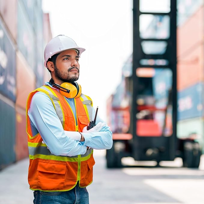 KAYGO Safety Vest with Pockets - High Visibility Reflective Vest ANSI Class 2 Construction Vest
