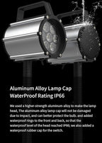 Work Desk Light, Machine Work Light, LED Flexible Gooseneck Light 700 Lumens IP66 Water and Dust Resistant 110-240 Volt Universal Fixed Base Work Light for Machine Tool and Lathe Industrial Lighting