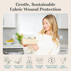 FEBU Eco-Friendly Bamboo Fingertip Bandages | PFAS Free Knuckle Bandages for First Aid | Flexible Fabric Wound Dressing | Fully Compostable, Latex Free Bandage | 30 Count Knuckle & Finger Bandage