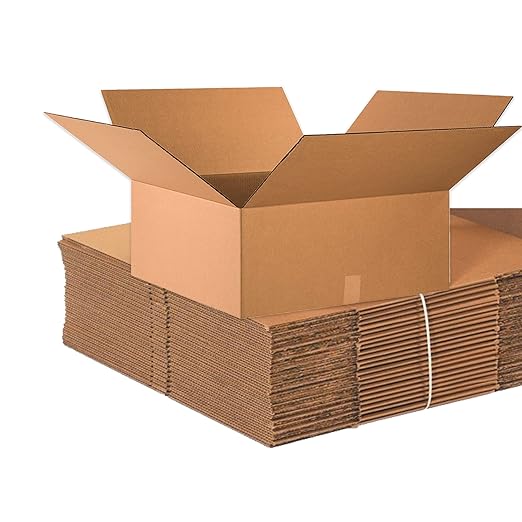 BOX USA 24x24x10 Corrugated Boxes, Large, 24L x 24W x 10H, Pack of 10 | Shipping, Packaging, Moving, Storage Box for Home or Business, Strong Wholesale Bulk Boxes