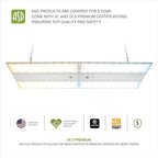 ASD LED Linear High Bay Light Fixture, Commercial Shop Lighting | 3CCT, Dimmable, Angle Adjustable, DLC Premium, UL Listed | 320W 52000LM 3500-5000K 100-277V | Warehouse, Garage, Workshop Lamp | White