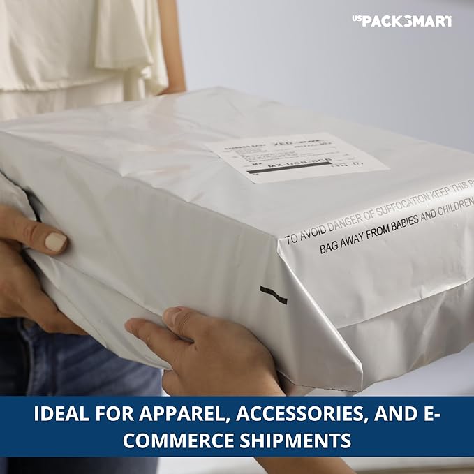 Black Plastic Poly Mailers 14.5"x19" | Shipping Bags for Clothing, Books & Accessories | Durable Shipping Envelopes | Waterproof, Tear-Proof with Strong Self-sealing Adhesive | 100-Pack