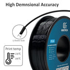 Geeetech Silk PLA Filament 1.75mm for 3D Printer, Metal-Like Shiny 3D Filament 1kg (2.2lbs) 1 Spool, Dimensional Accuracy +/- 0.02 mm, Silk Black