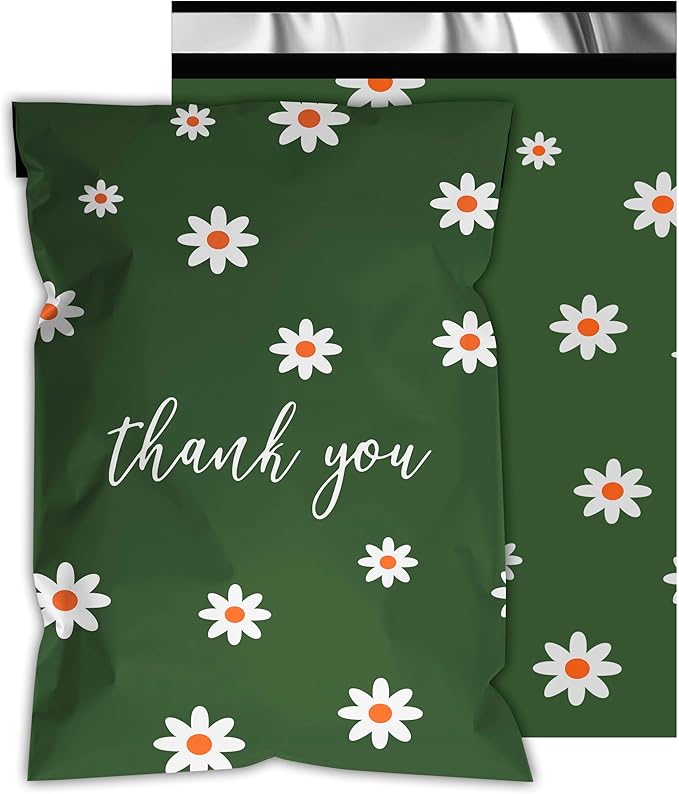 Poly Mailers 12x15.5 inch 50 Pcs - Cherry printed Shipping Bags, 2.4mil Thickness, Waterproof and Tear Resistant Mailing Envelopes, Self-Sealing Packaging Bags for Small Business