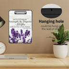 A4 Clipboards,Heavy Duty Waterproof Nursing Plastic Folder Clipboard with Storage Clip Boards,File Folder Storage Box Clipboard Case for Teacher,Doctor,Offices,Purple Lavender