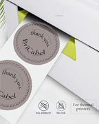 2 Inch Gray Round Thermal Labels, 600 Labels/Roll,Self-Adhesive Circle Inventory Stickers, Multi-Purpose Round Roll Thermal Printing Stickers for Business and Domestic Use