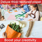 48" x 1200" (100 ft) Orange Kraft Paper Roll (Value Pack of 2), 45 lbs Thickness, Made in USA Colored Kraft Paper for School, Bulletin Board - Odorless, Non-Toxic, Safe for Kids