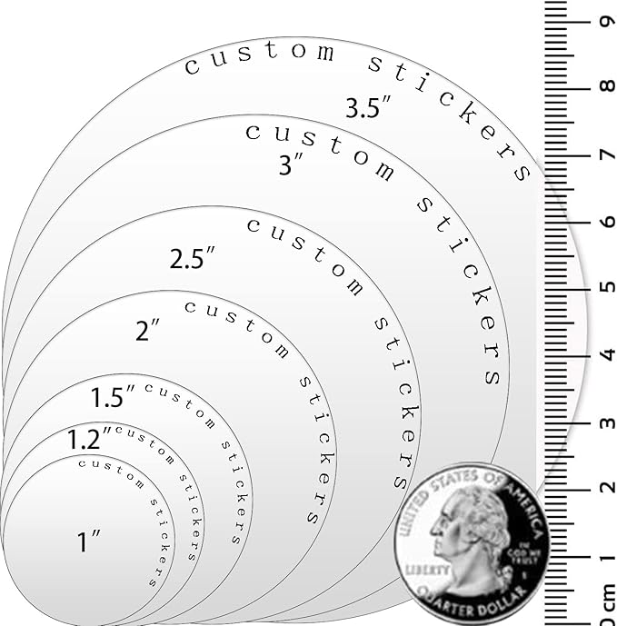 200PCS Custom Stickers Round Labels Personalized Sticker Paper, Vinyl, Clear PVC, Small Business Package Favor