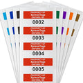 XpressTags 0.75"x1.5" Custom Asset Tags with Consecutive/Serial Number, Fixed Inventory Stickers, Brushed Metalized Silver Polyester Labels - Pack Sizes 100 to 5000, Made in USA